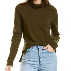 Madewell Whisper Cotton Turtleneck Tee, Size S
